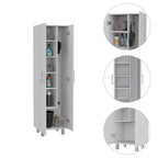 Halifax 2-Door Rectangle Closet Pantry White