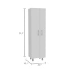 Halifax 2-Door Rectangle Closet Pantry White