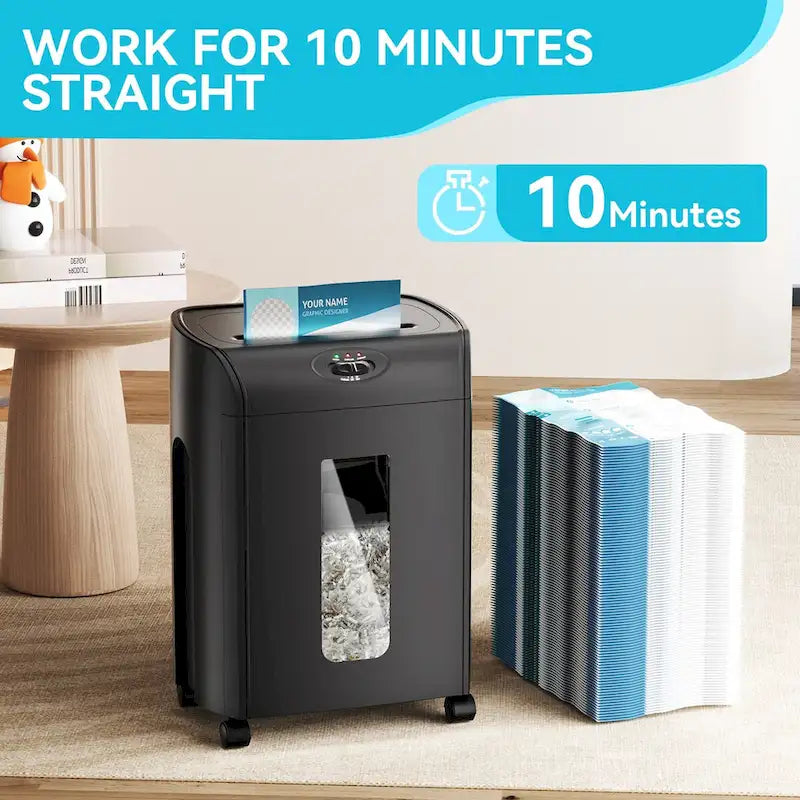 Mobile Paper Shredder Cross Cut Low Noise Large Capacity