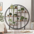 Round 5-Tier Metal Plant Stand Bookshelf Display Shelf