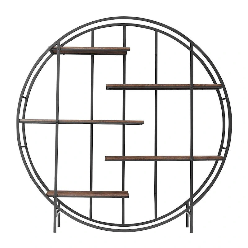 Round 5-Tier Metal Plant Stand Bookshelf Display Shelf