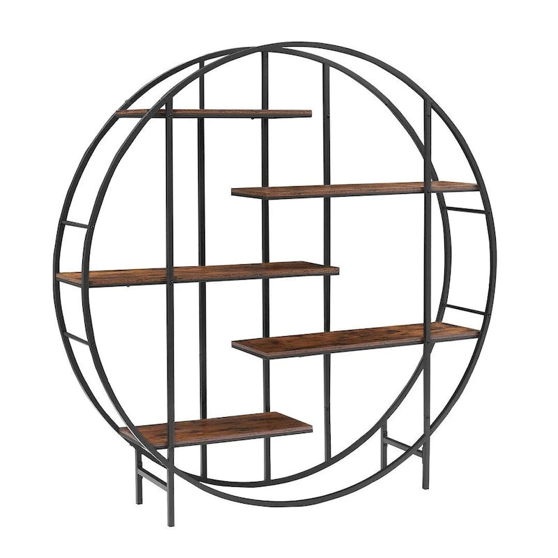Round 5-Tier Metal Plant Stand Bookshelf Display Shelf
