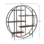 Round 5-Tier Metal Plant Stand Bookshelf Display Shelf