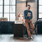 Small File Cabinets for Home Office - 3 Drawer Filing Cabinet - 15.68D x 15.3W x 26.6H