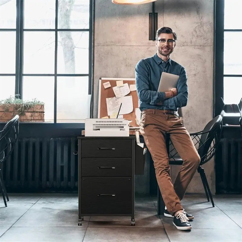 Small File Cabinets for Home Office - 3 Drawer Filing Cabinet - 15.68D x 15.3W x 26.6H