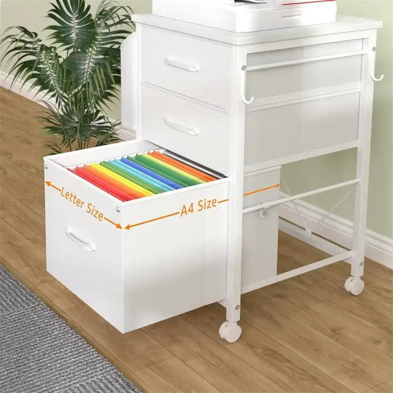 Small File Cabinets for Home Office - 3 Drawer Filing Cabinet - 15.68D x 15.3W x 26.6H