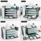 5 Tier Desk Accessories & Workspace Desk - 16.15D x 9.45W x 11.25H