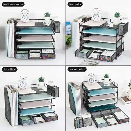 5 Tier Desk Accessories & Workspace Desk - 16.15D x 9.45W x 11.25H