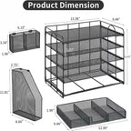 5 Tier Desk Accessories & Workspace Desk - 16.15D x 9.45W x 11.25H