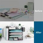 5 Tier Desk Accessories & Workspace Desk - 16.15D x 9.45W x 11.25H