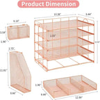5 Tier Desk Accessories & Workspace Desk - 16.15D x 9.45W x 11.25H