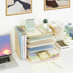 5 Tier Desk Accessories & Workspace Desk - 16.15D x 9.45W x 11.25H