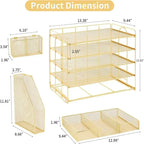 5 Tier Desk Accessories & Workspace Desk - 16.15D x 9.45W x 11.25H