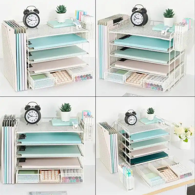 5 Tier Desk Accessories & Workspace Desk - 16.15D x 9.45W x 11.25H