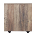 Saint Birch Alaska Rustic Oak Mobile File Cabinet with Two Drawers