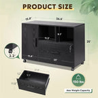 1-Drawer Wood Lateral Filing Cabinet - 15.8D x 36.6W x 25H