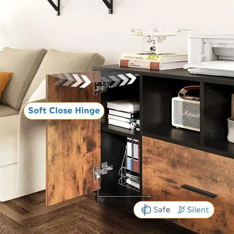 1-Drawer Wood Lateral Filing Cabinet - 15.8D x 36.6W x 25H