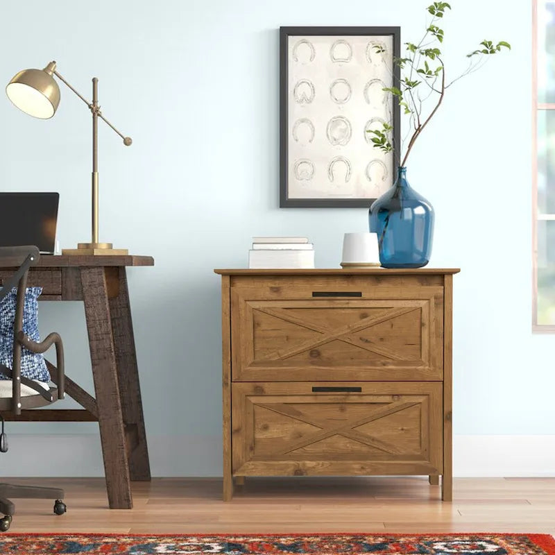 Saint Birch Houston Rustic Brown 2-drawer Lateral Filing Cabinet