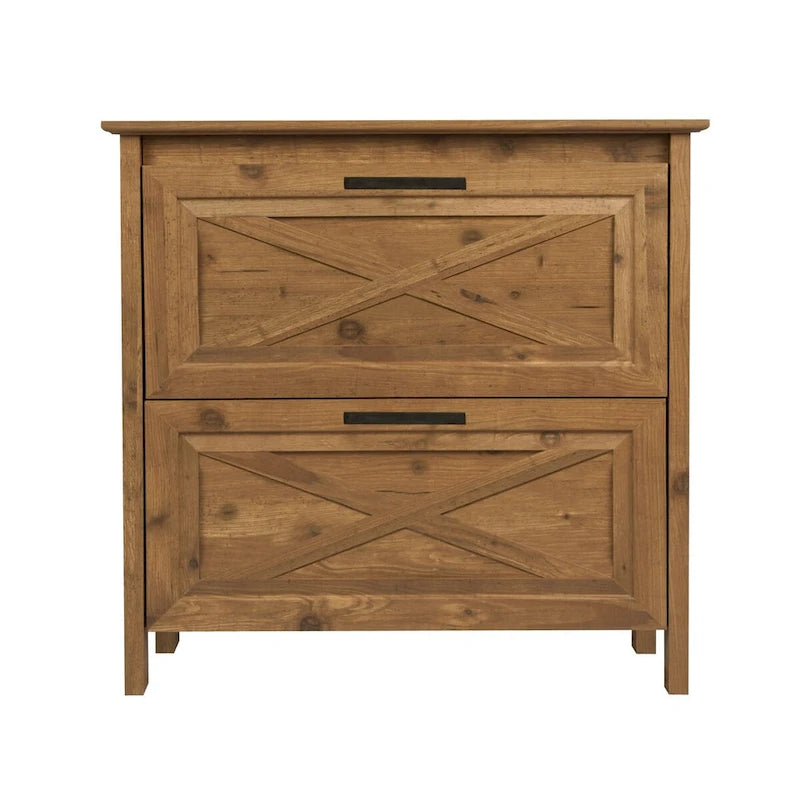Saint Birch Houston Rustic Brown 2-drawer Lateral Filing Cabinet