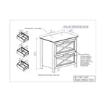 Saint Birch Houston Rustic Brown 2-drawer Lateral Filing Cabinet