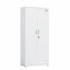 High Storage Cabinet with 2 Doors and 4 Partitions for 5 Separate Storage Spaces