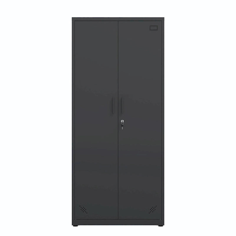 High Storage Cabinet with 2 Doors and 4 Partitions for 5 Separate Storage Spaces