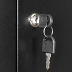 High Storage Cabinet with 2 Doors and 4 Partitions for 5 Separate Storage Spaces