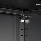 High Storage Cabinet with 2 Doors and 4 Partitions for 5 Separate Storage Spaces