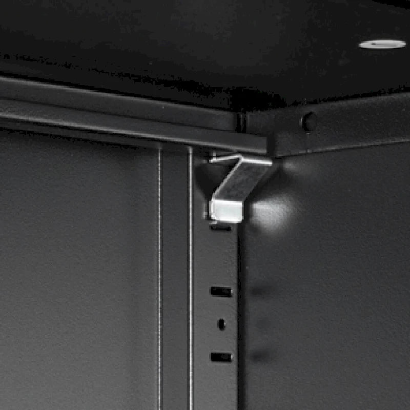 High Storage Cabinet with 2 Doors and 4 Partitions for 5 Separate Storage Spaces