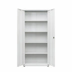 High Storage Cabinet with 2 Doors and 4 Partitions for 5 Separate Storage Spaces