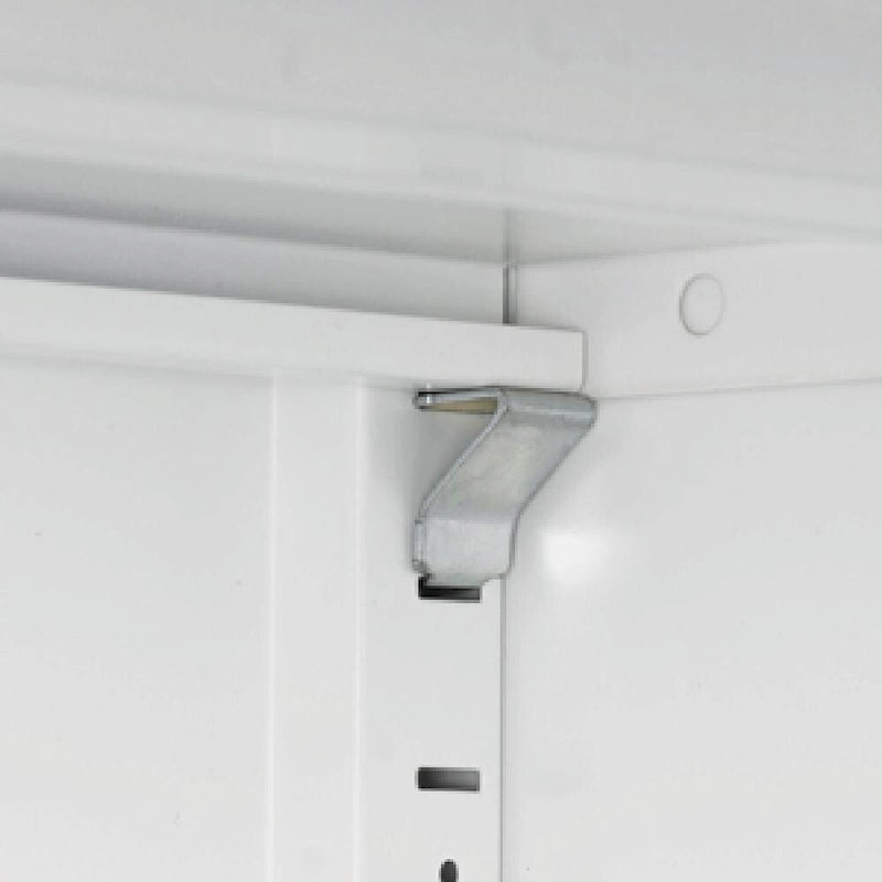 High Storage Cabinet with 2 Doors and 4 Partitions for 5 Separate Storage Spaces