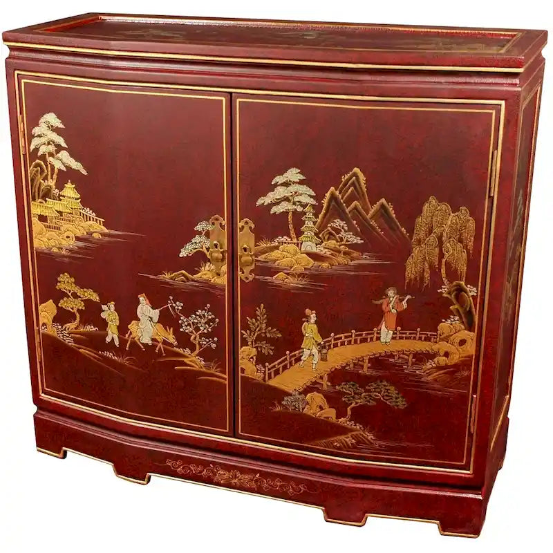 Handmade Japanese Slant Front Cabinet - 32.00W x 13.00D x 30.00H