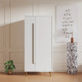 Modern White Armoire with 2 Doors for Bedroom