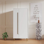 Modern White Armoire with 2 Doors for Bedroom