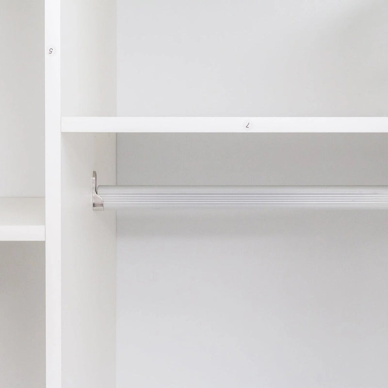 Modern White Armoire with 2 Doors for Bedroom