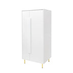 Modern White Armoire with 2 Doors for Bedroom