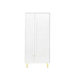 Modern White Armoire with 2 Doors for Bedroom