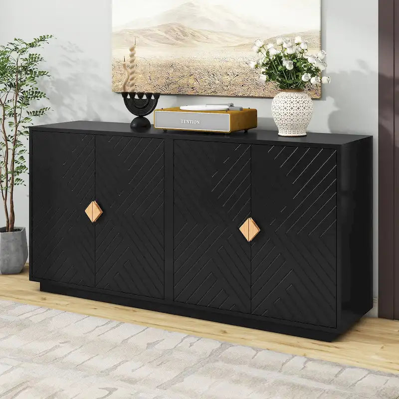 Large Storage Space Sideboard with Adjustable Shelves