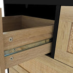4 Drawers Rattan Cabinet for Bedroom
