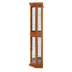 Glass Display Shelf Shelving Bar cabinet with Tempered Glass Door