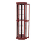 Glass Display Shelf Shelving Bar cabinet with Tempered Glass Door