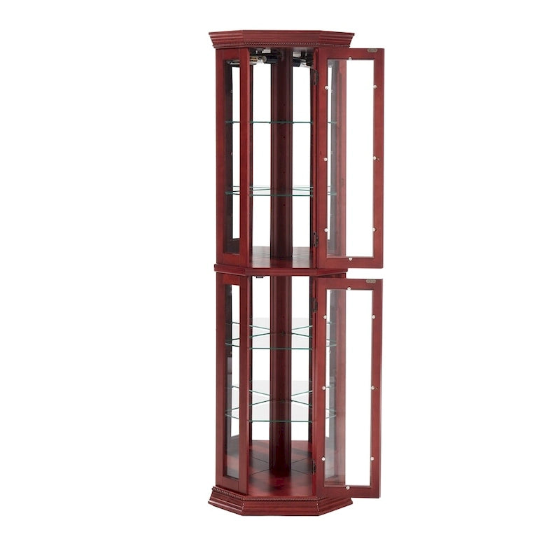 Glass Display Shelf Shelving Bar cabinet with Tempered Glass Door