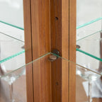 Glass Display Shelf Shelving Bar cabinet with Tempered Glass Door