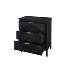 3 Drawer Cabinet with Hollow-Carved