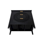 3 Drawer Cabinet with Hollow-Carved