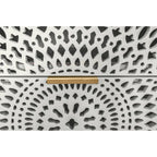 3 Drawer Cabinet with Hollow-Carved