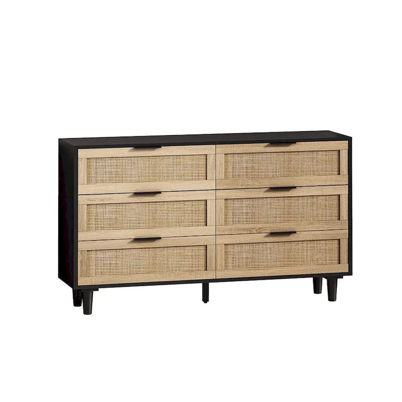 51.18L 6-Drawers Rattan Cabinet