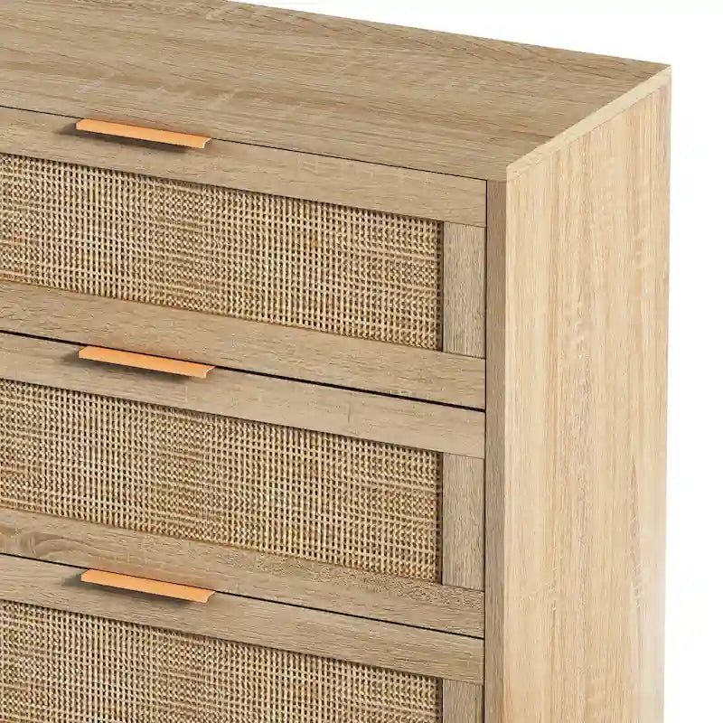 51.18L 6-Drawers Rattan Cabinet