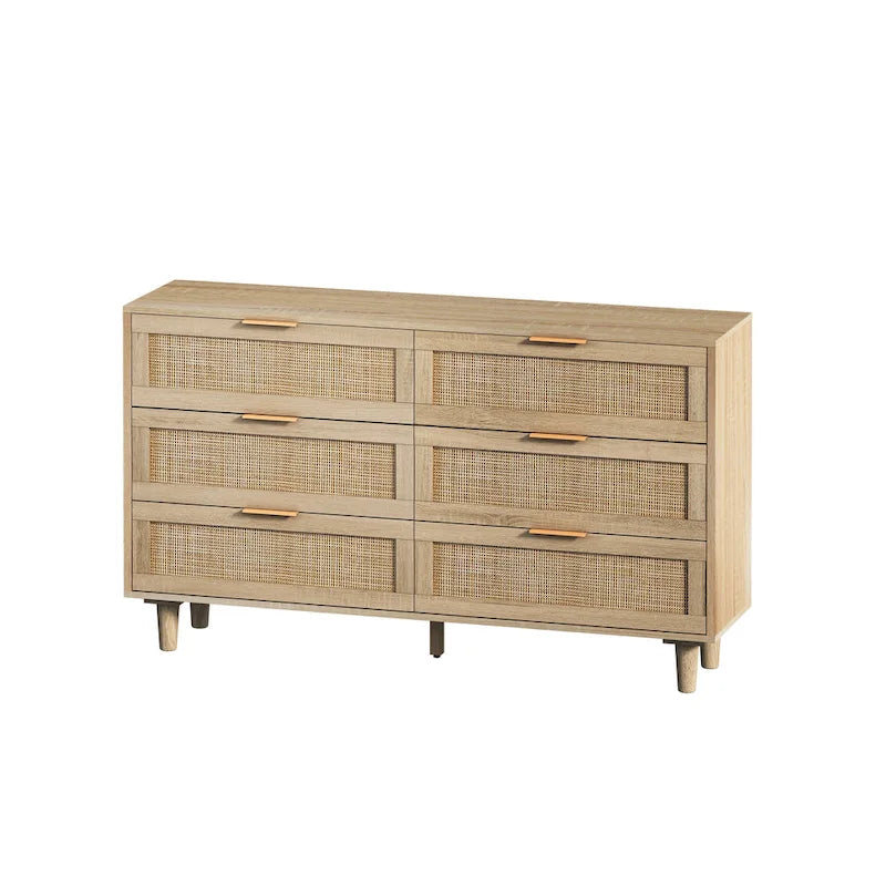 51.18L 6-Drawers Rattan Cabinet