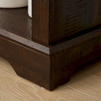 Storage Cabinet Barn Door Country Wood Rustic Pantry Cupboard Sliding Organizer Furniture Home Drawer Shelves